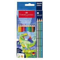 Faber-Castell Grip Special Edition Kuru Boya Karton Kutu Tam Boy 12 Renk Dino