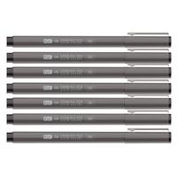 Kraf 222 Drawing Pen Çizim Kalemi Siyah 7'Li Set