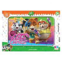 Ks Games Frame Puzzle 3+ Yaş 24 Parça 44 Cats