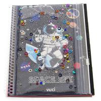 Vuki Vk-0112-05 Sulu Kapaklı Kalemlik Gözlü Defter A5 Space