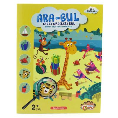 Mutlu Çocuk - Ara Bul Gizli Objeleri Bul Sarı Kitap