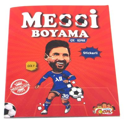 Mutlu Çocuk - Messi Çıkartmalı Maskeli Boyama Kitabı