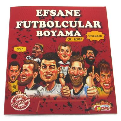 Mutlu Çocuk - Efsane Futbolcular Çıkartmalı Maskeli Boyama Kitabı