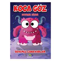 Bookalemun - Kocagöz Boyama Kitabı Sevimli Canavarlar