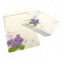 Ivory Mektup Kağıdı Zarf Set 10'Lu Purple