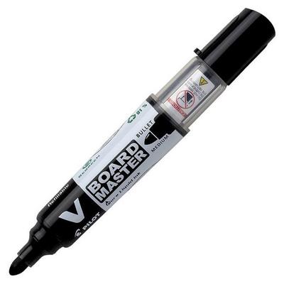 Pilot V-Board Master Kartuşlu Beyaz Tahta Kalemi Siyah