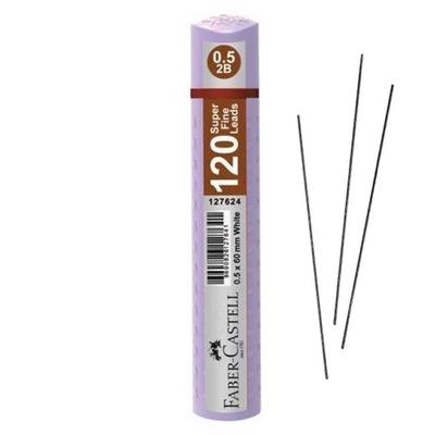 Faber-Castell 120'Li Kalem Ucu Super Fine Min 60Mm 2B 0,5 Pastel Mor Tüp