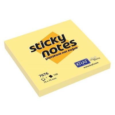 Kraf 7676 Yapışkanlı Not Kağıdı 76X76mm 100 Yaprak