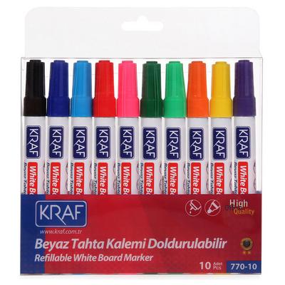 Kraf 770 Doldurulabilir Tahta Kalemi 10'Lu Set
