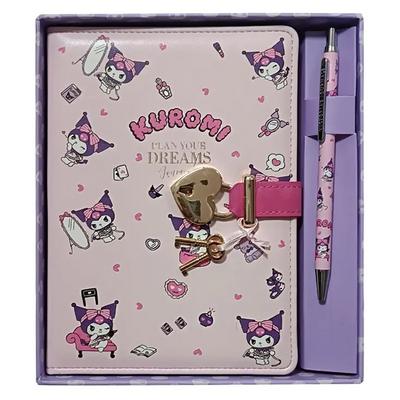 Kuromi 525-1968 Hush Hush Kutulu Kilitli Defter Kalem Set