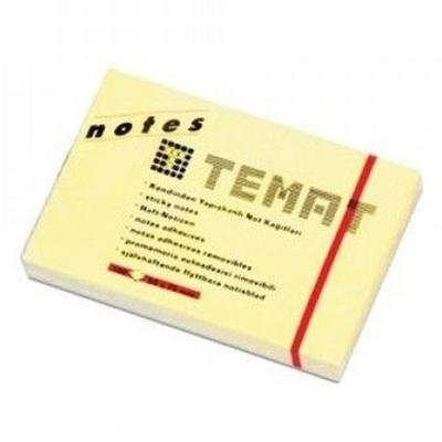 Temat Yapışkanlı Not Kağıdı 50X75mm 100'Lü Pastel Sarı