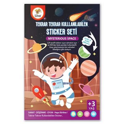 Lino Tekrar Kullanılabilen Sticker Seti A4 Boy Mysterious Space