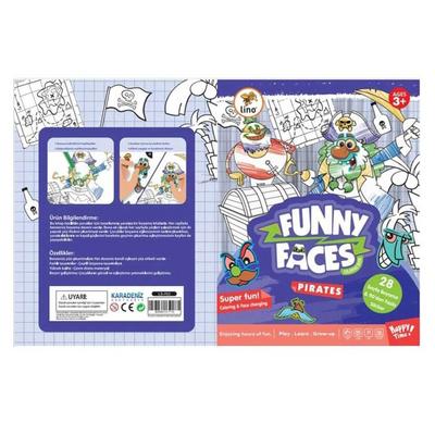 Lino Funny Faces Stickerlı Boyama Kitabı Korsanlar