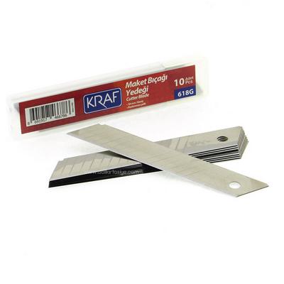 Kraf 618G Maket Bıçağı Falçata Yedeği Büyük Boy 10'Lu Kutu