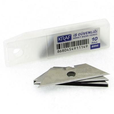 Kraf 685G Maket Bıçağı Falçata Yedeği İş Güvenliği 10'Lu Kutu