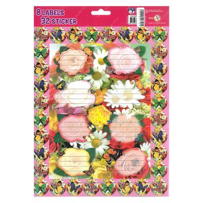 Dolphin Sticker Simli Çiçekler 03