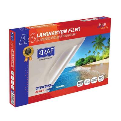 Kraf Pvc Laminasyon Filmi A4 Parlak 100 Mikron