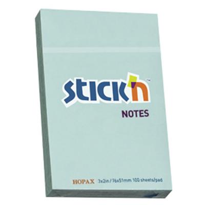 Hopax Stıck'n Yapışkanlı Not Kağıdı 76X51mm Pastel Turkuaz